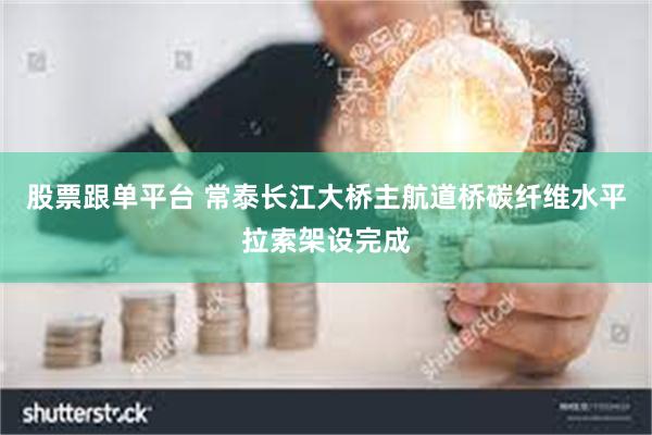 股票跟单平台 常泰长江大桥主航道桥碳纤维水平拉索架设完成