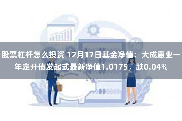 股票杠杆怎么投资 12月17日基金净值：大成惠业一年定开债发起式最新净值1.0175，跌0.04%