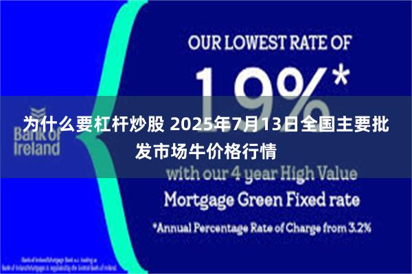 为什么要杠杆炒股 2025年7月13日全国主要批发市场牛价格行情